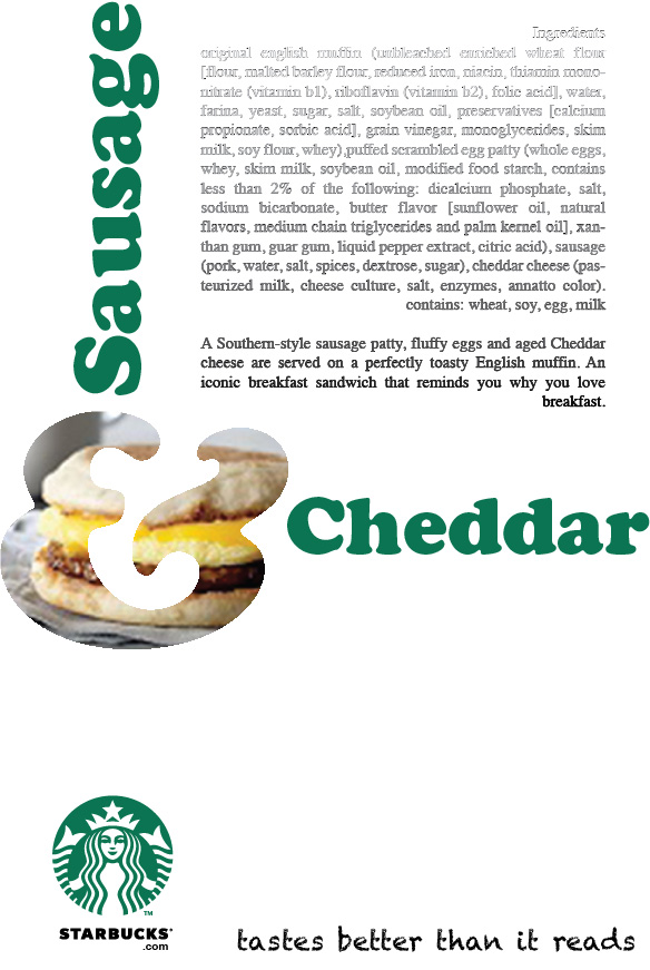 Ad Treatment for Starbucks' Breakfast Sandwich